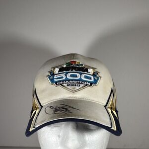 ISC 52nd Daytona 500 Champion 2010 NASCAR Strap Back Hat‎ AUTOGRAPHED